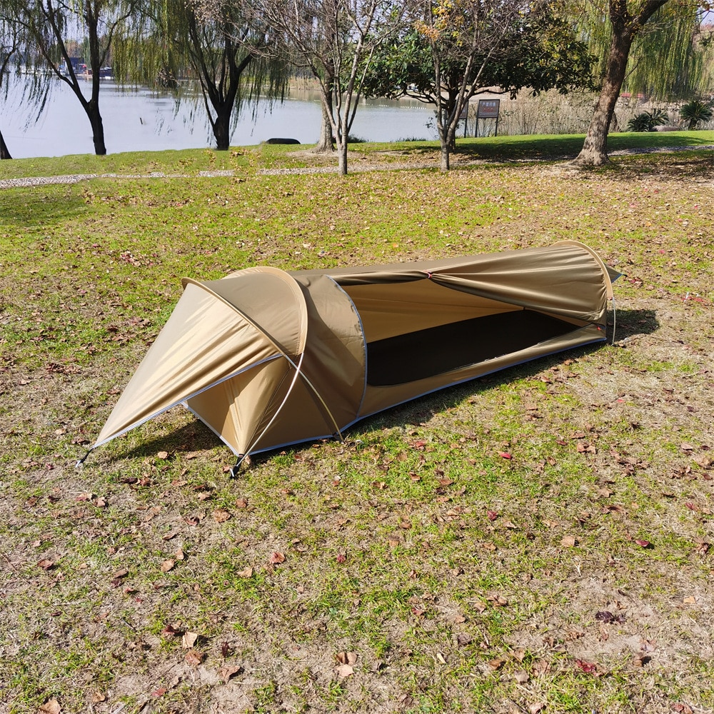 Cheap Goat Tents Hiking Ultralight Single Person Tent Outdoor Waterproof Tent Camping Backpacking Fishing Tent   